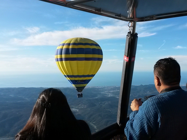 Globos volando a la vez