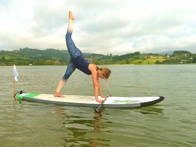 Yoga on the paddle board 