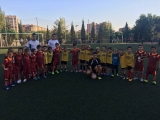 Clase de fútbol con comida para niños en Madrid