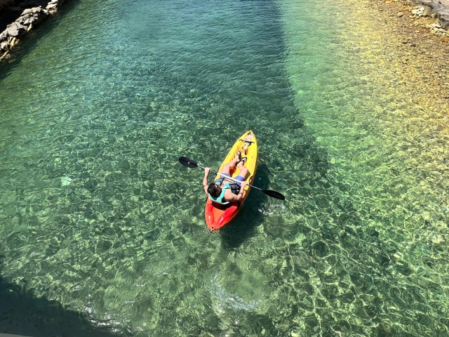 Parcours de kayak et tuba à travers Cala Tango, 3 heures