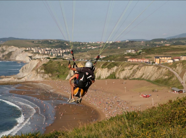  Flying over the beach