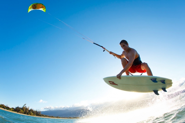 Jumps and turns in the water on the board