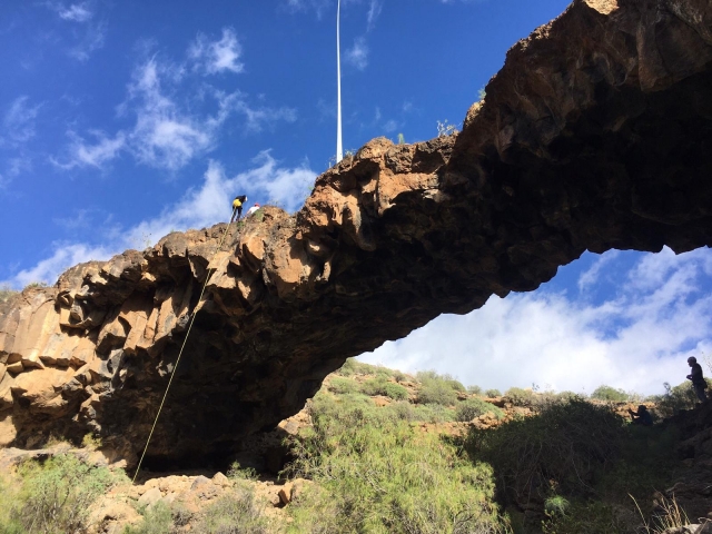 Abseilen im Arco de Jurado geflogen 