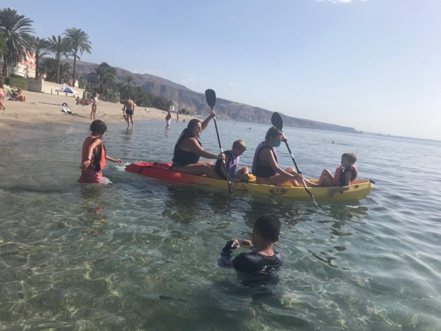Ruta en kayak familia