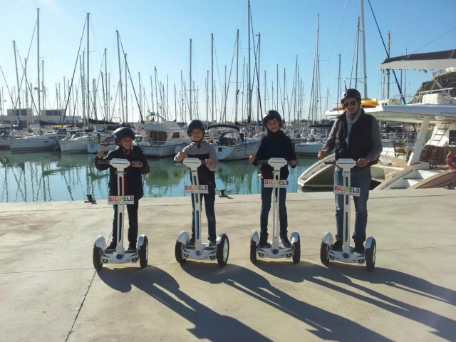  Avec le segway dans le port 