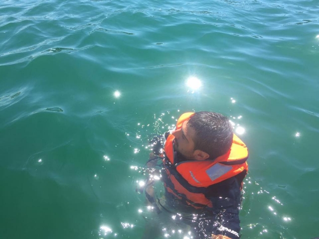 Nadando en el Mar Cantabrico