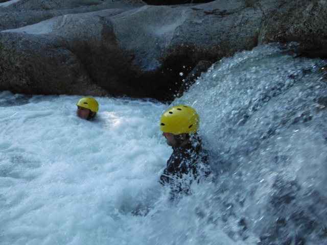  Tobogganing in the river 