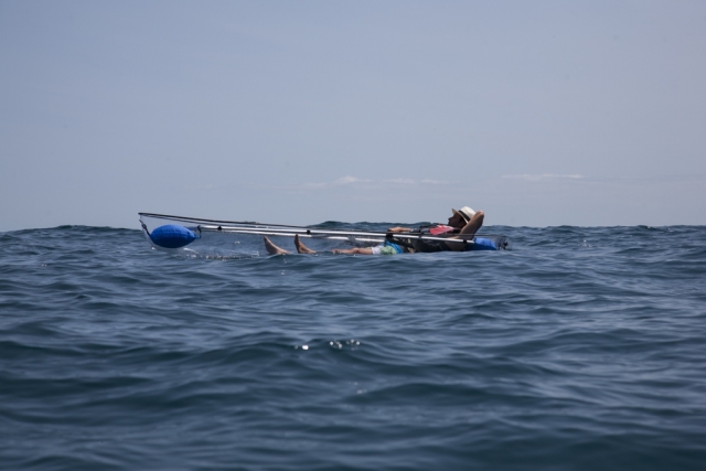  Relaxing in the canoe 