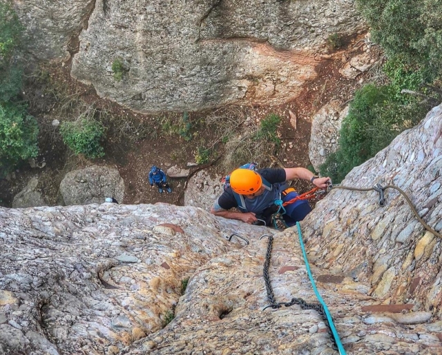  Descente en rappel sur le via ferrata