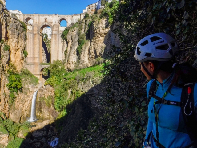 Víia ferrata en la zona del Tajo de Ronda