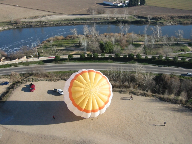  At the landing field