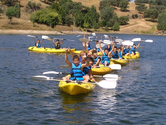  With the paddles in the yellow kayaks 