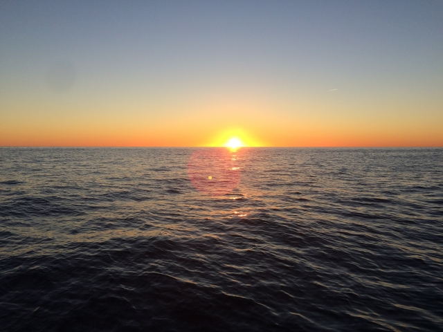 Pôr do sol no mar 
