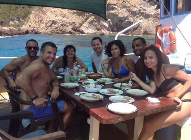 Comida a bordo del barco