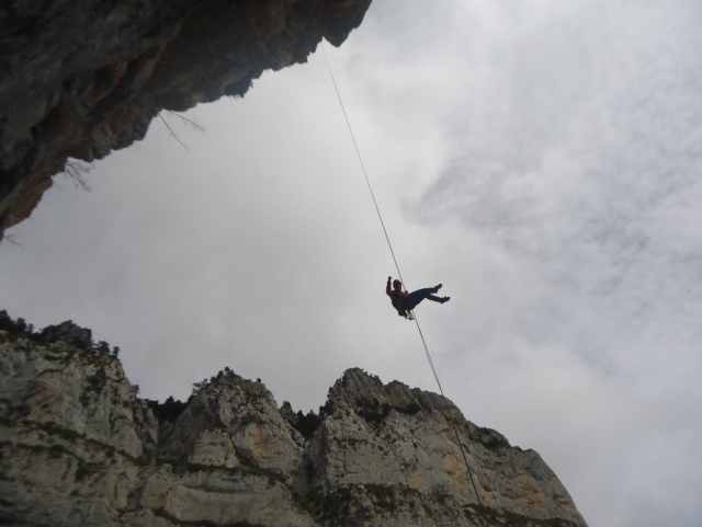 Terminando la sesión de escalada