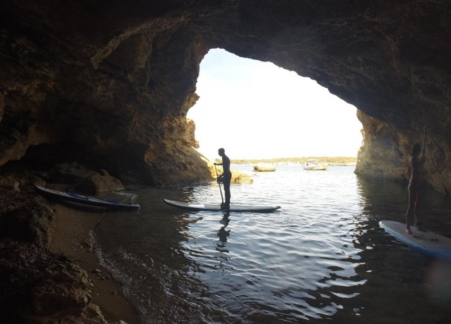 Paddle surf in the cave 