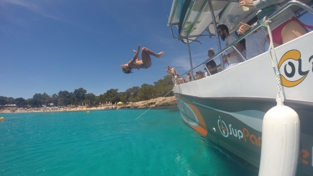  Jumping into the water 