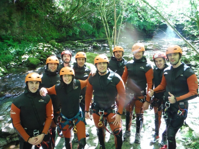  Group of canyoners in Cantabria 