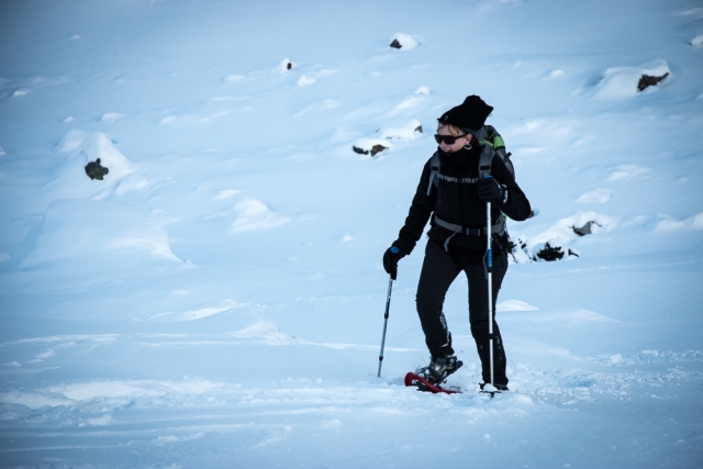  Initial snowshoeing