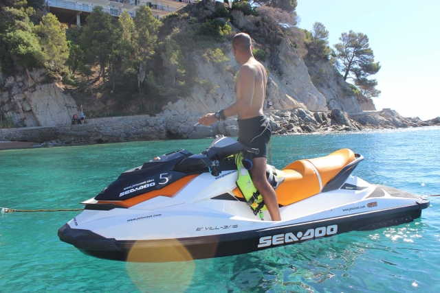  Jet ski in crystal clear waters 