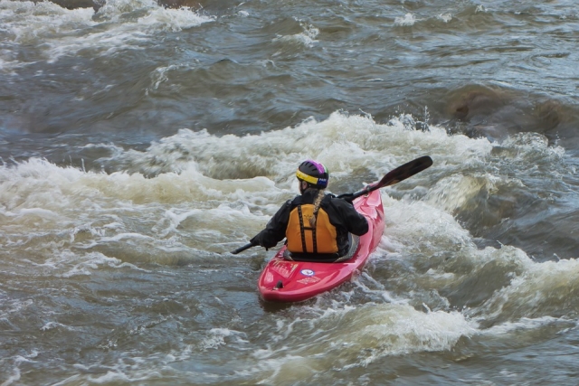 Rapids during canoeing 