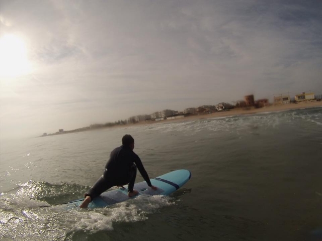 Levantándose en el mar