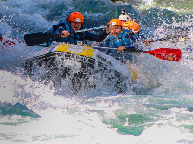  Abstieg von Rafting Sella untergehen
