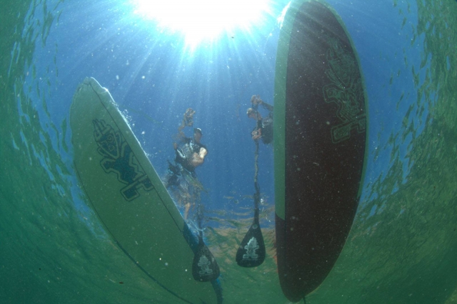 Paddle surf desde abajo