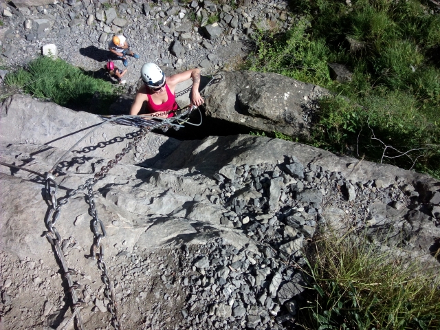 Sesión de vía ferrata