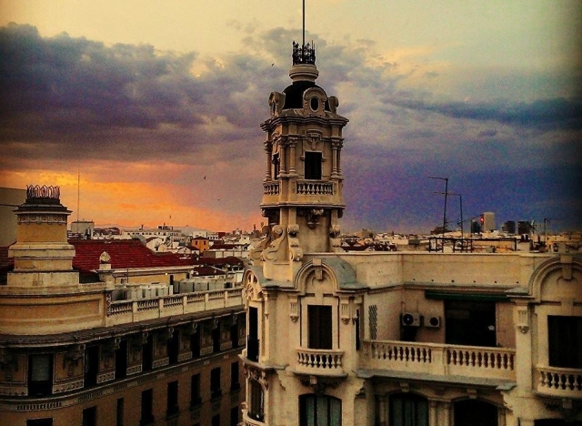 Pôr do sol sobre Madrid 