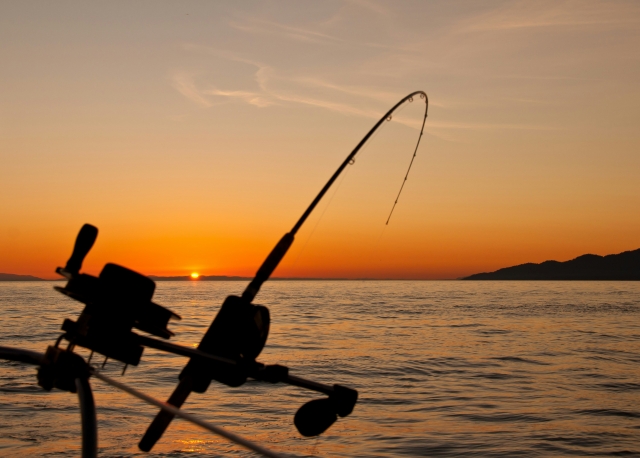 Pêche au coucher du soleil 