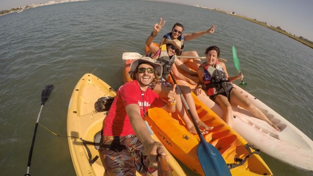 Kayak through Punta del Moral 