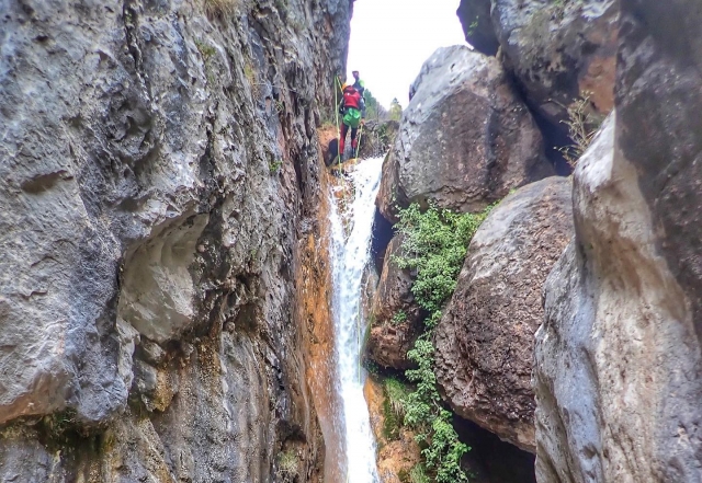  At the top of the Empedrats waterfall 