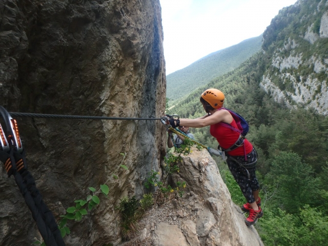  Rock walls of the via ferrata 