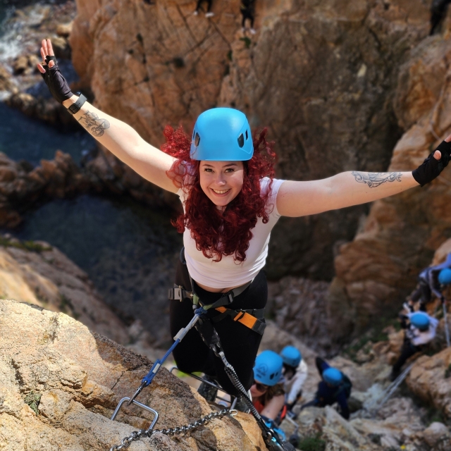 Disfrutando de la ferrata