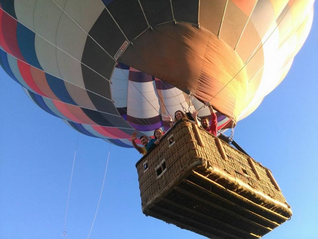 Ascendiendo en la cesta