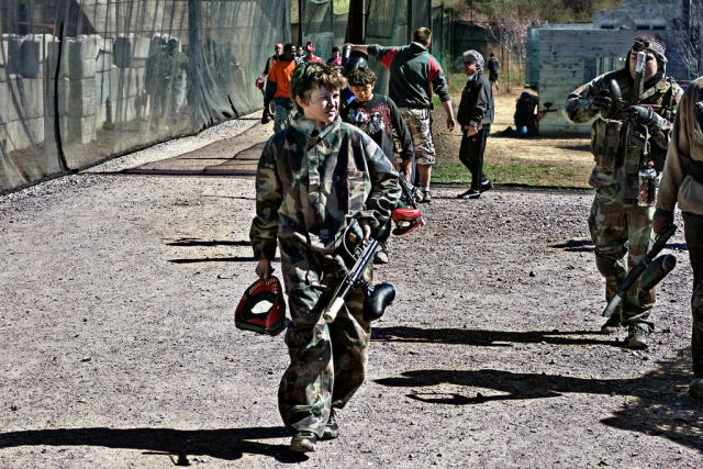 Listos para jugar al paintball