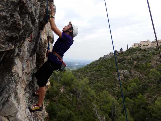 Practicando la escalada
