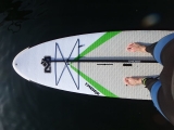 Paddle surfing baptism in the Sau reservoir