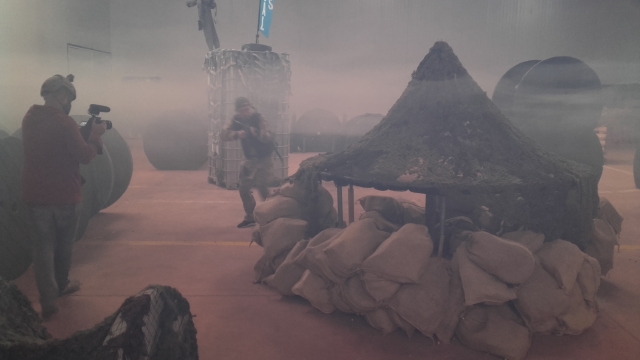 Play paintball indoors
