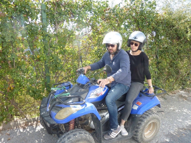 A bord du quad 