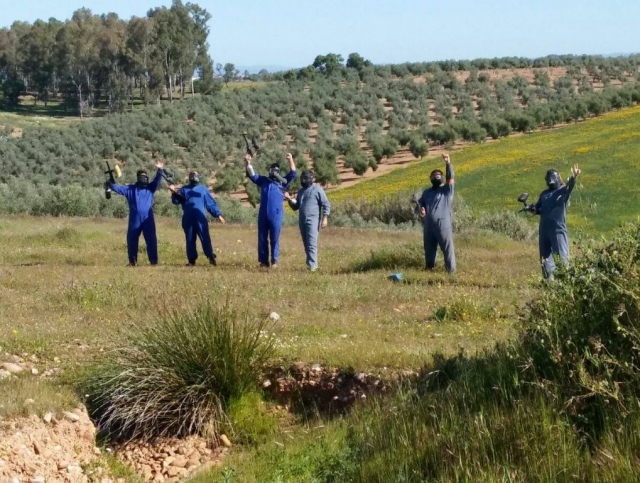 Equipo ganador de paintball