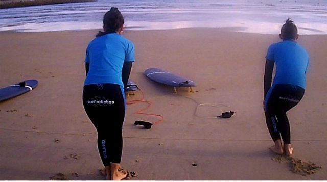 tablas en la arena