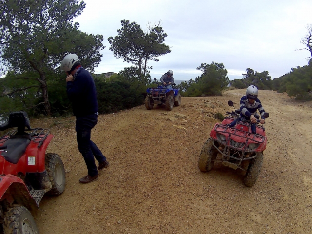  Adjusting the quads to continue the route 
