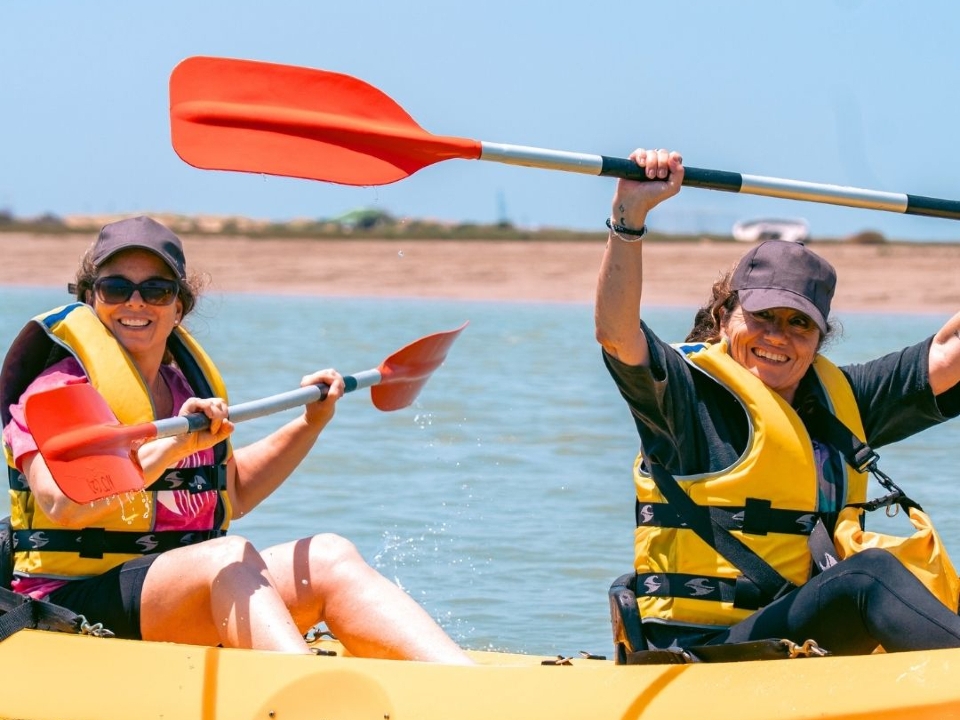 Kayaks en Sancti Petri