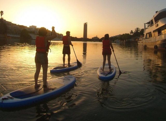 Percorso di paddle surf nel Guadalquivir 2 ore