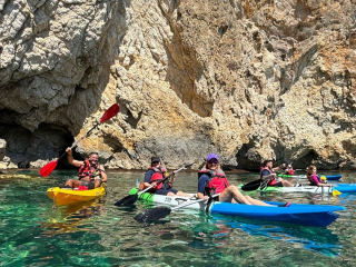 Location de kayak à Jávea + plongée avec tuba, 3 heures