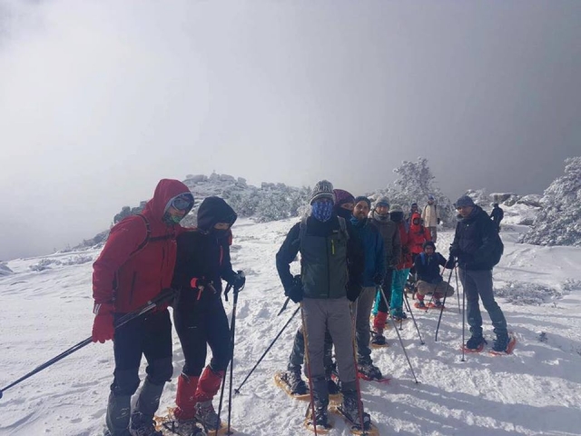 Raquetas de nieve en la Sierra de Madrid