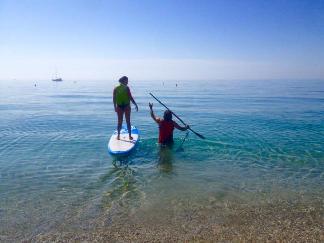  On the shore leaving with the SUP team 