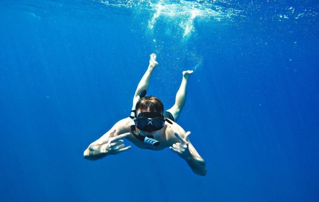 Snorkel durante la ruta de paddle surf
